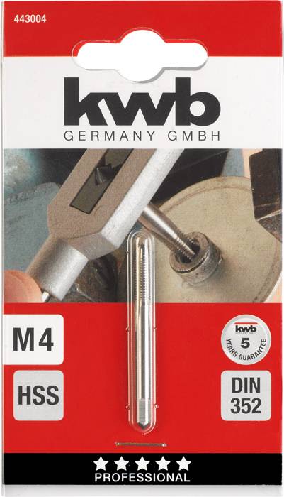 Kwb 443004 Einschnittgewindebohrer 1 Stück M4 0.7 DIN 352 HSS 1St.