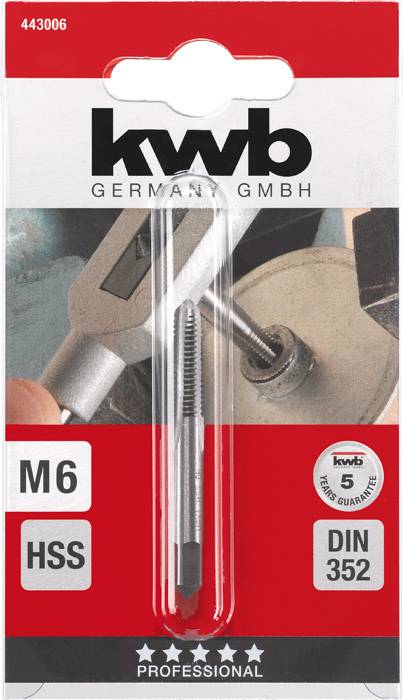 Kwb 443006 Einschnittgewindebohrer 1 Stück M6 1 DIN 352 HSS 1St.