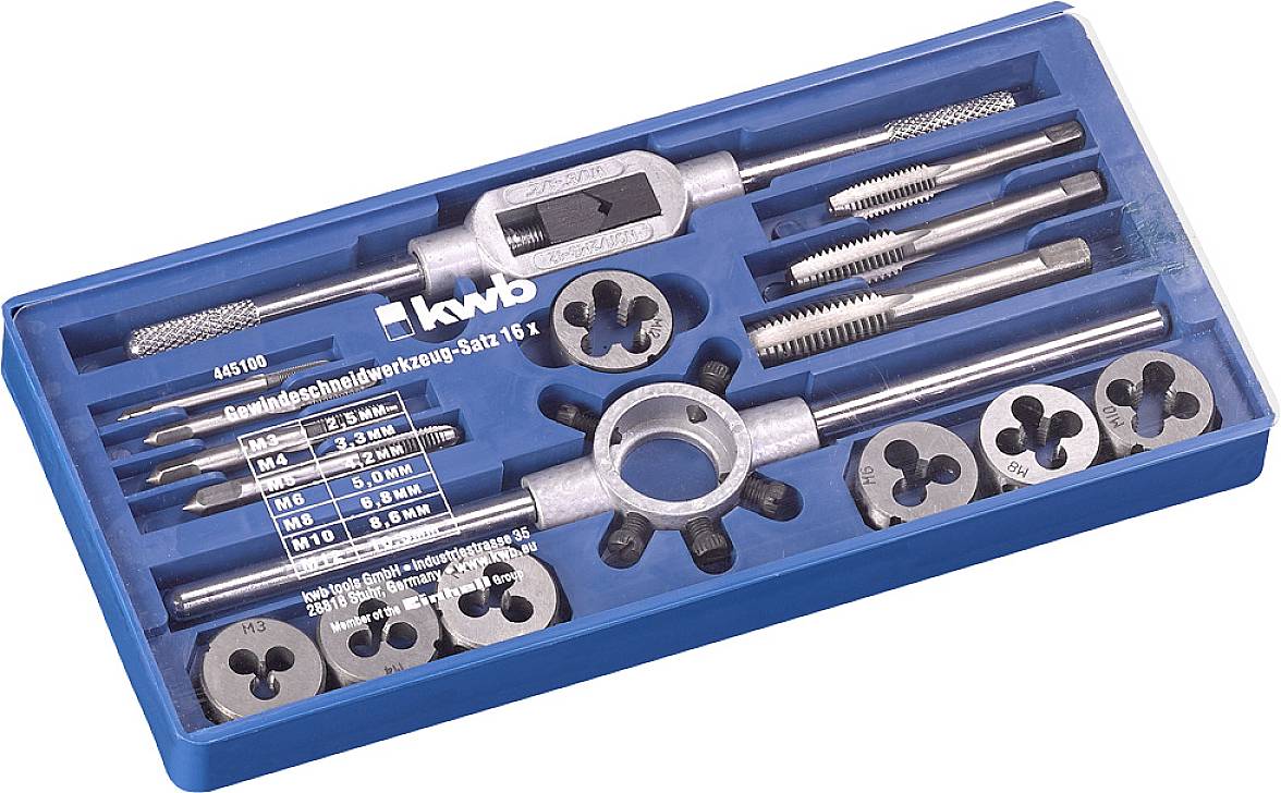 Kwb 445100 Gewindeschneidsatz 16teilig 16 St.