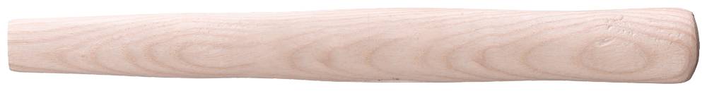 Holzgriff eines Werkzeugs, hellbraun, mit glatter Oberfläche und sichtbarer Holzmaserung.
