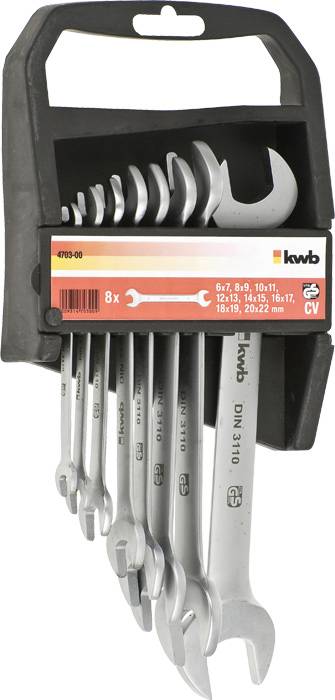 Kwb 470300 Doppel-Maulschlüssel-Satz 8teilig Schlüsselweite (Metrisch) 02 - 56mm