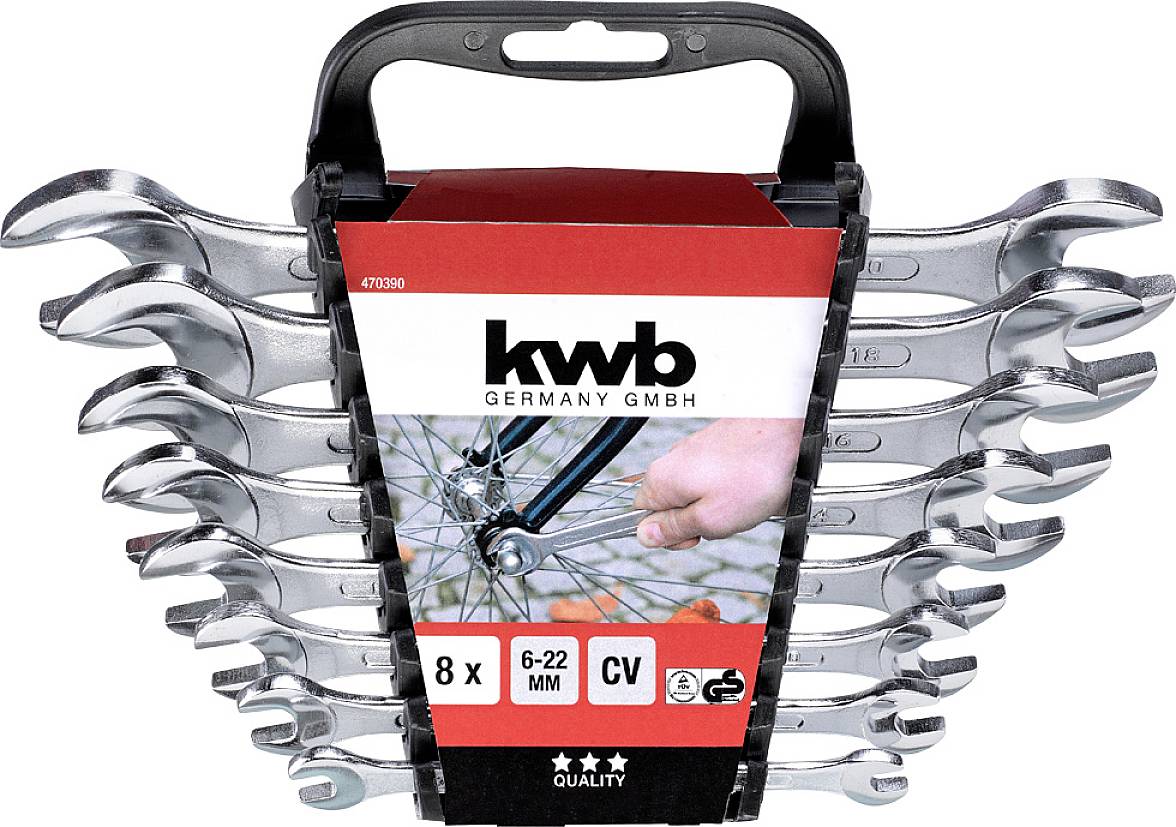 Kwb 470390 Doppel-Maulschlüssel-Satz Schlüsselweite (Metrisch) 6 - 22mm