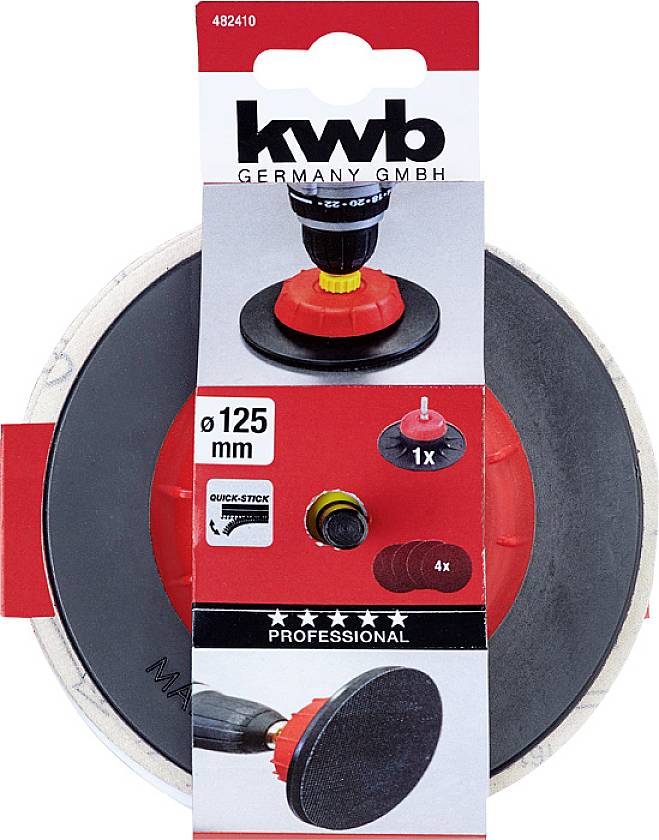 Kwb Gelenkschleifteller-Set, Ø 125mm 482410 Durchmesser 125mm