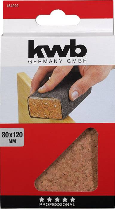 Kwb 484900 Handschleifklotz, Kork, 40 x 80 x 120mm 1St.