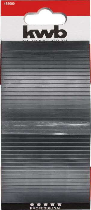 Verpackung von kwb Germany mit schwarzen Tackernadeln. Markenlogo und Produktinformationen sichtbar.