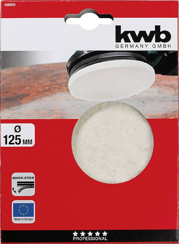 Kwb QUICK-STICK Filzpolierscheibe, selbsthaftend 486000