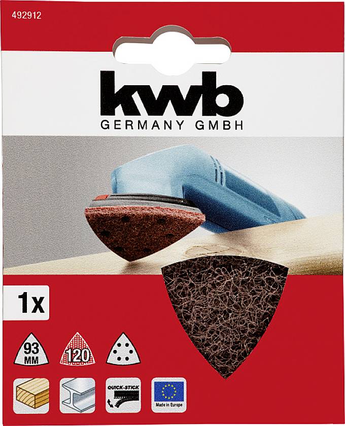 Kwb 492912 QUICK-STICK Schleifvlies, 93 mm, K 120 Durchmesser 93mm