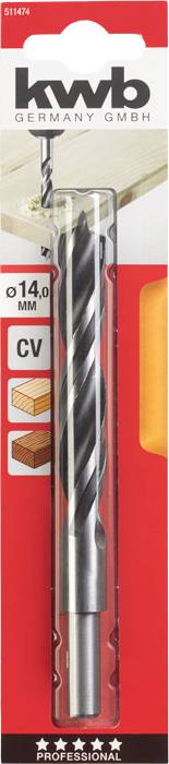 Kwb 511474 Holz-Spiralbohrer 1 Stück 14mm Gesamtlänge 160mm 1St.