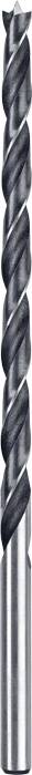Abbildung eines metallischen Spiralbohrers mit scharfer Spitze und gedrehtem Schaft, geeignet für präzises Bohren in harte Materialien.