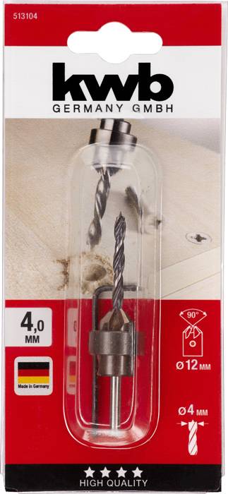 Kwb 513104 Holz-Spiralbohrer 3teilig 4mm 1St.