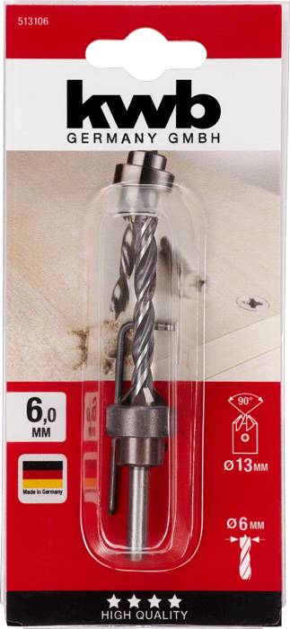 Kwb 513106 Holz-Spiralbohrer-Set 3teilig 6mm 1St.