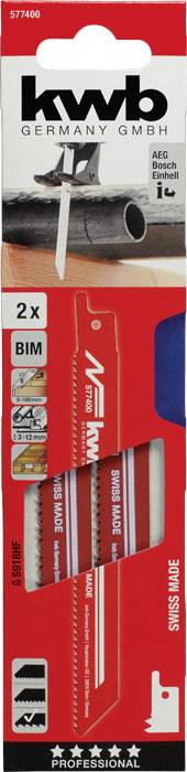 Kwb 577400 Säbelsägeblätter, Metallbearbeitung, Bi-Metall, grob 2St.