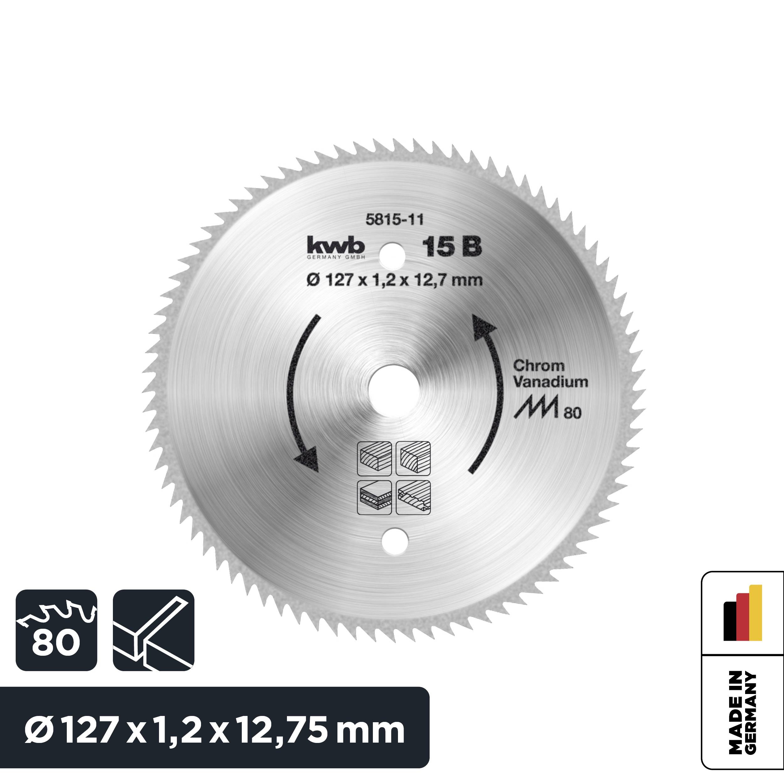 Kwb 581511 Kreissägeblatt 127 x 12.75mm 1St.