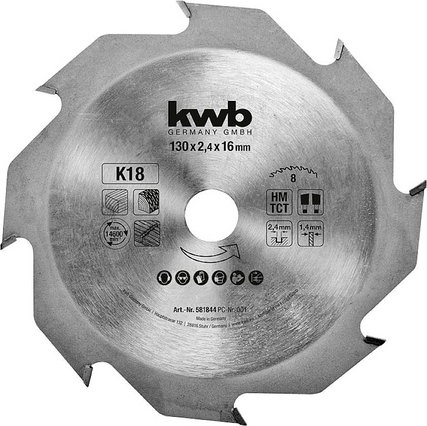 Kwb 581844 Kreissägeblatt 130 x 16mm 1St.
