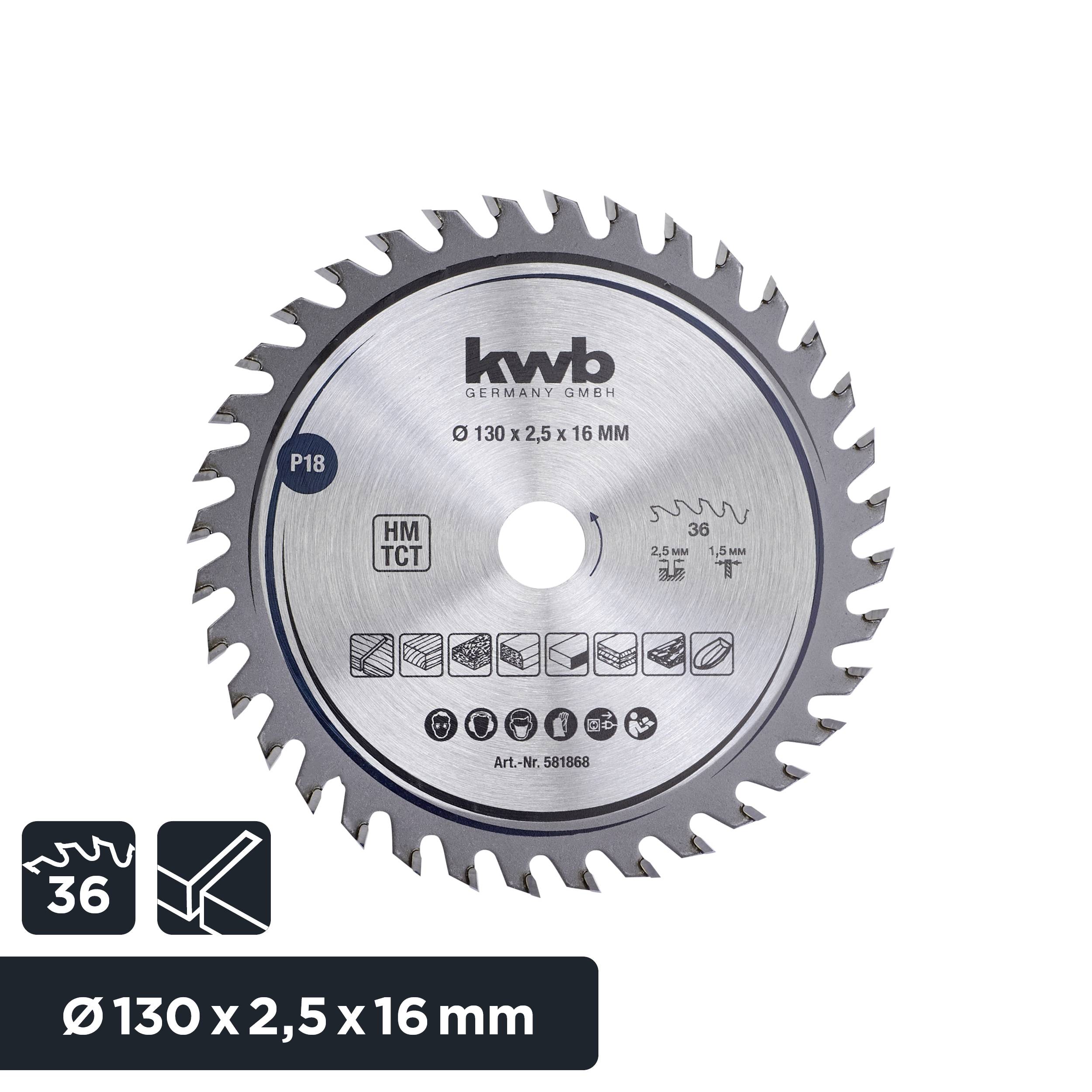 Kwb 581868 Kreissägeblatt 130 x 16mm 1St.