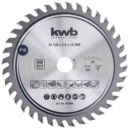Kwb 581868 saw blade 130 x 16mm 1 pc(s)