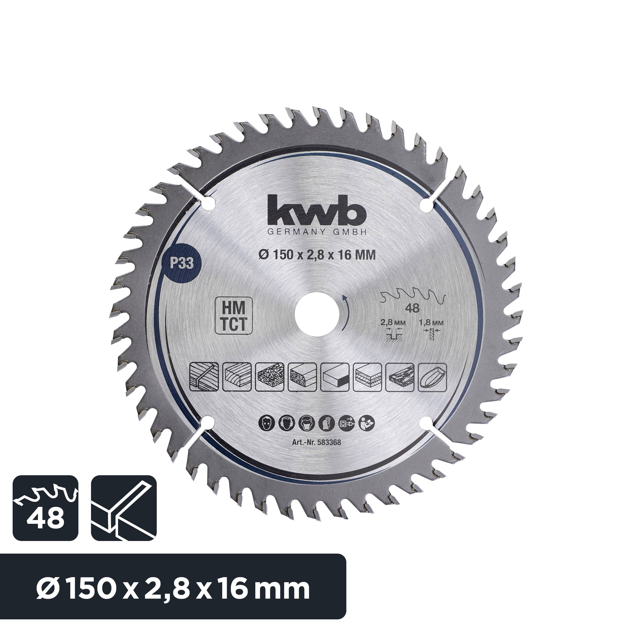 Kwb 583368 Kreissägeblatt 150 x 16mm 1St.