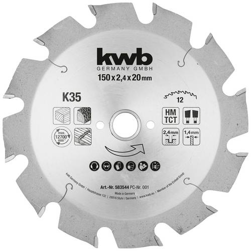Kwb 583544 Kreissägeblatt 150 x 20 mm 1 St.