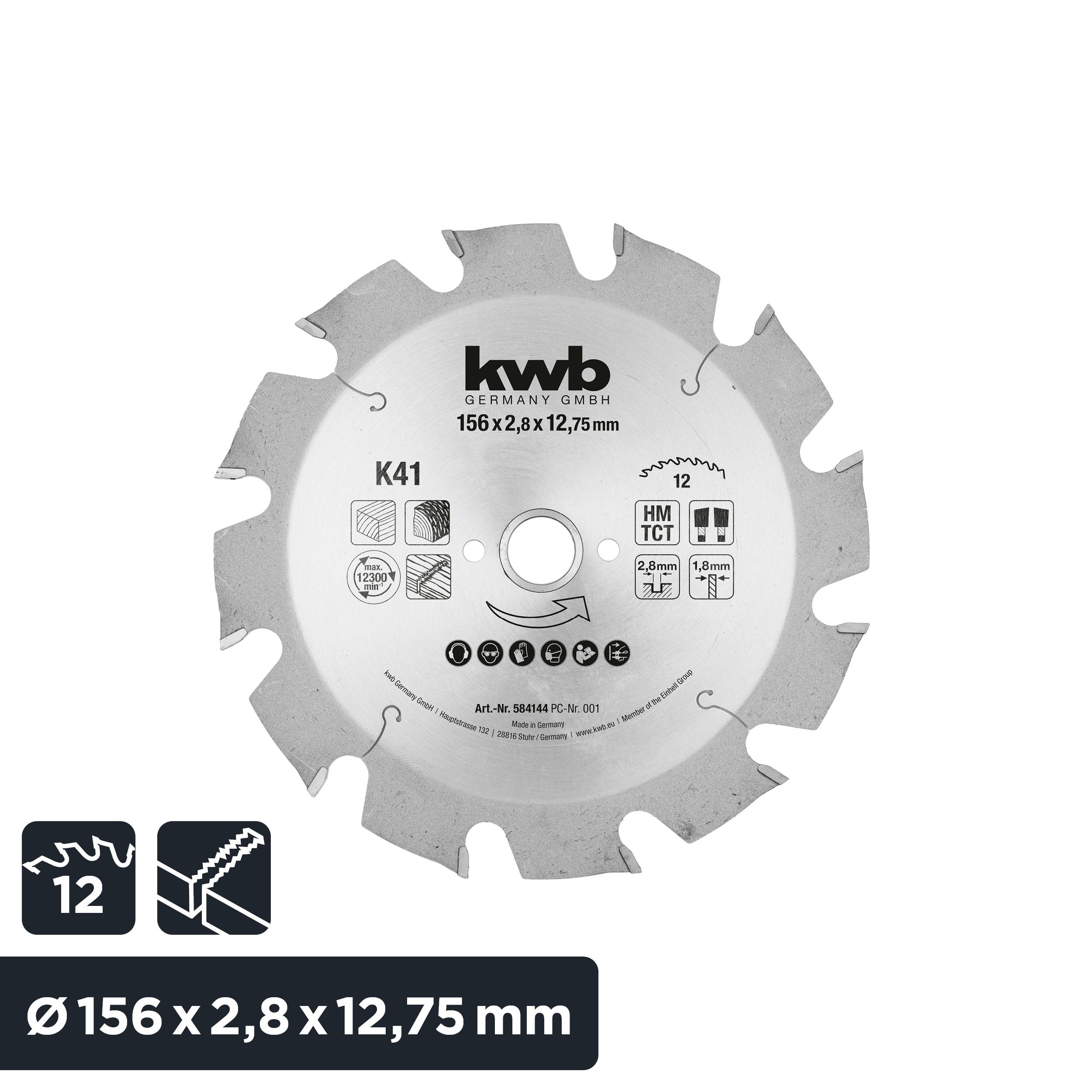 Kwb 584144 Kreissägeblatt 156 x 12.75mm 1St.