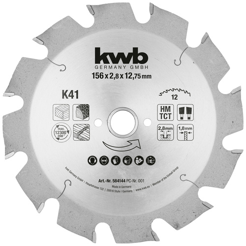 Kwb 584144 Kreissägeblatt 156 x 12.75mm 1St.