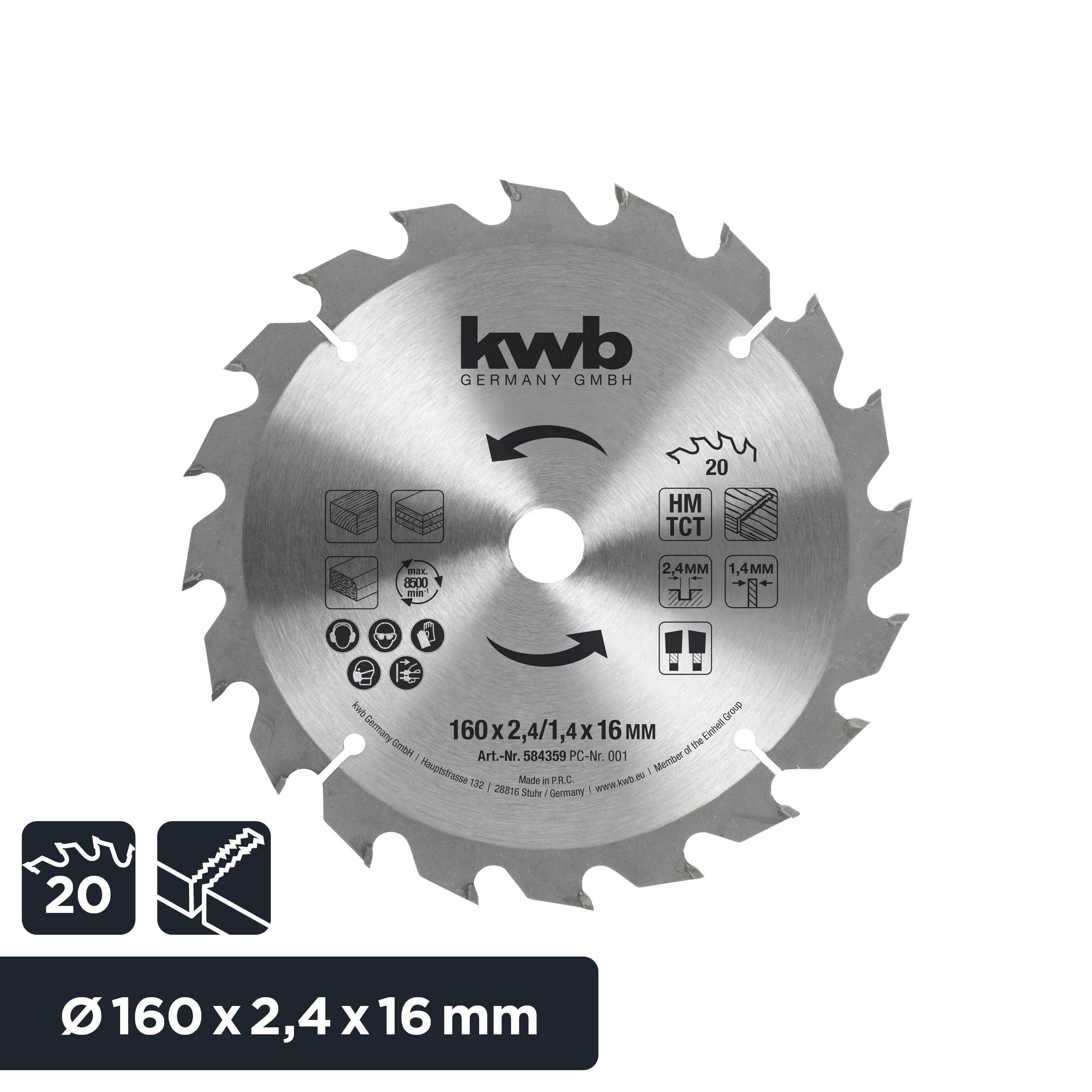 Kwb 584359 Kreissägeblatt 160 x 16mm 1St.