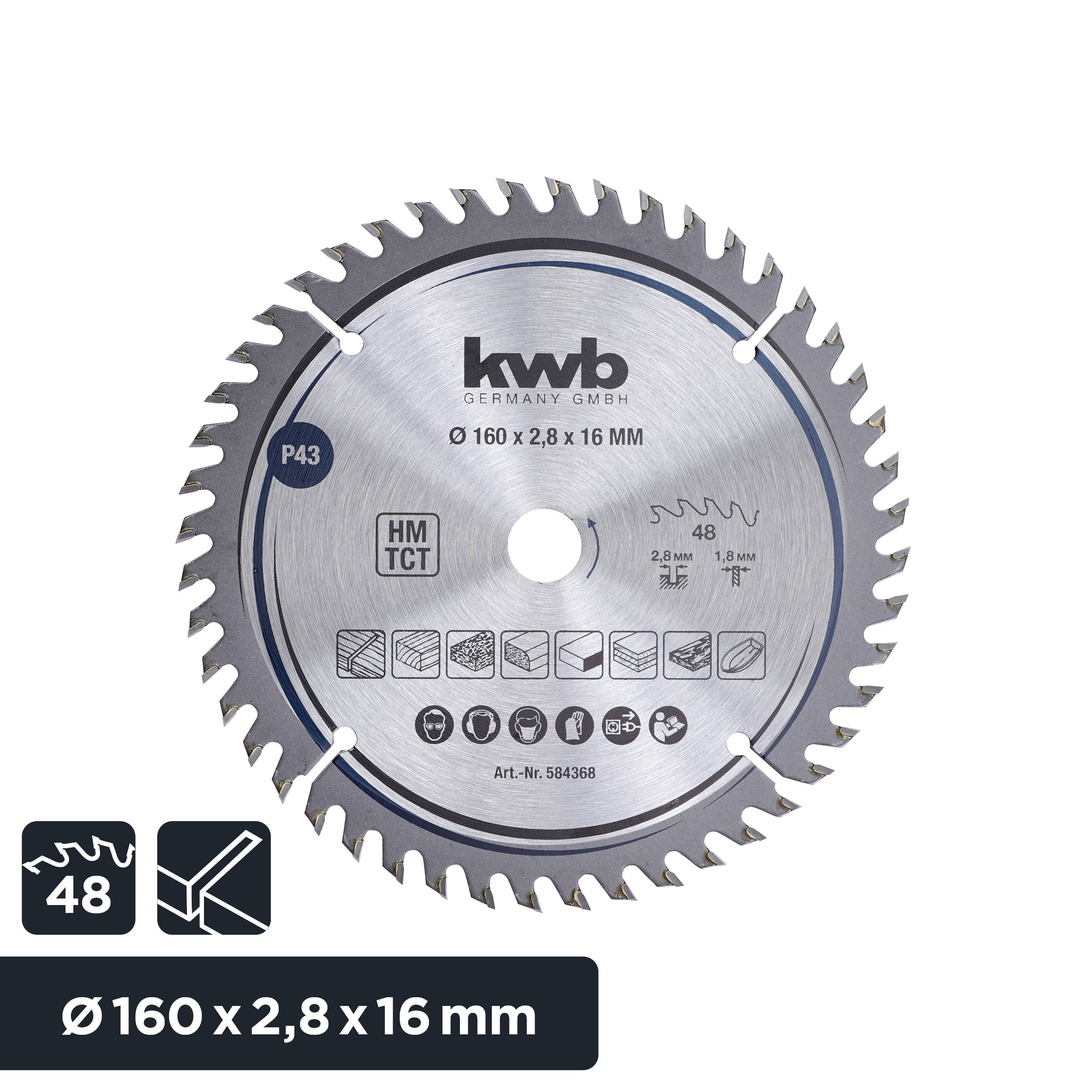 Kwb 584368 Kreissägeblatt 160 x 16mm 1St.