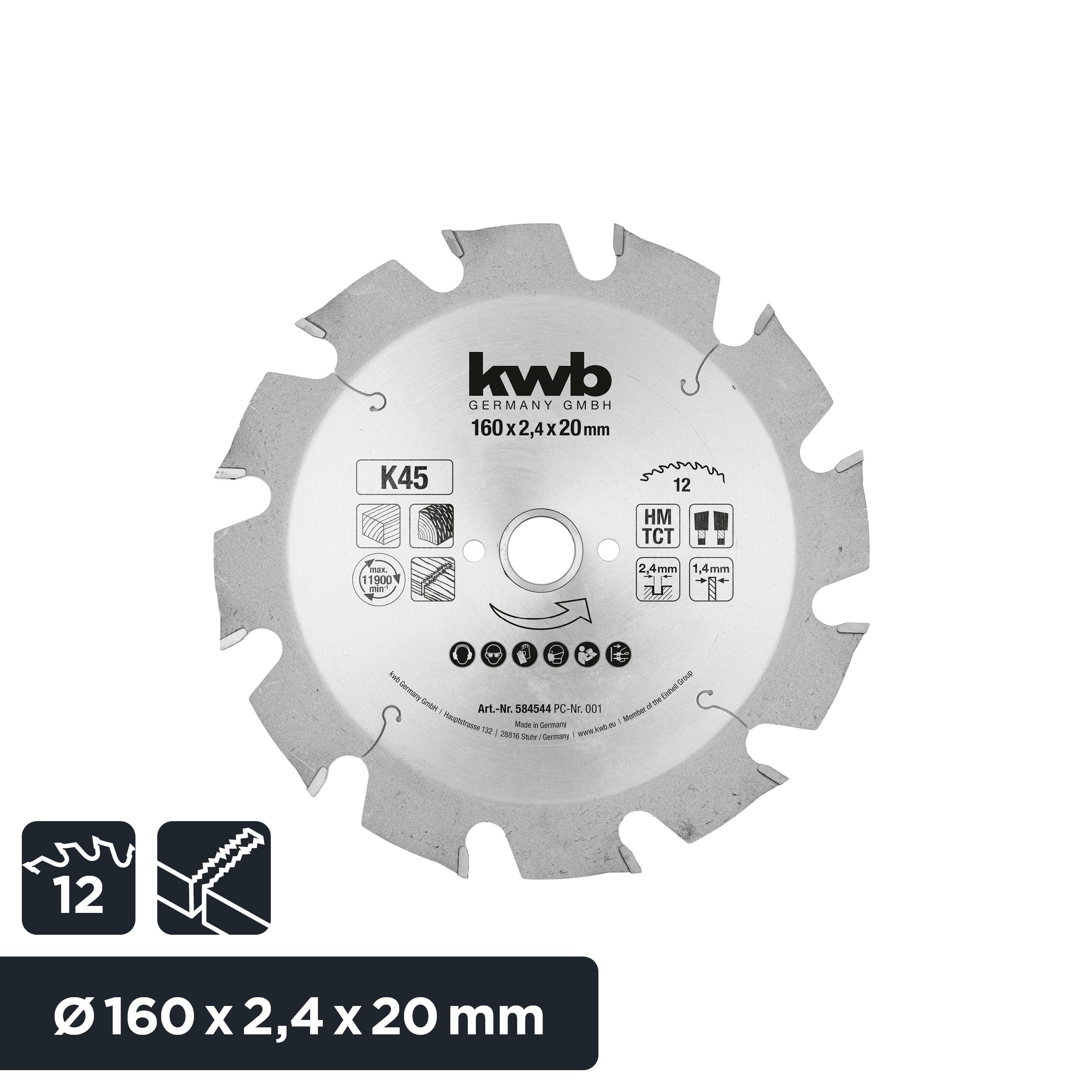 Kwb 584544 Kreissägeblatt 160 x 16mm 1St.