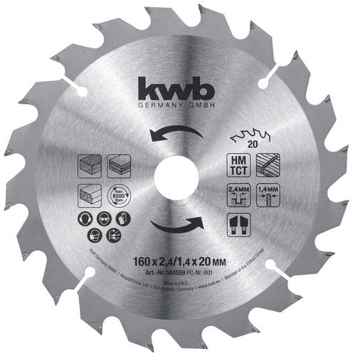 Kwb 584559 Kreissägeblatt 160 x 16 mm 1 St.