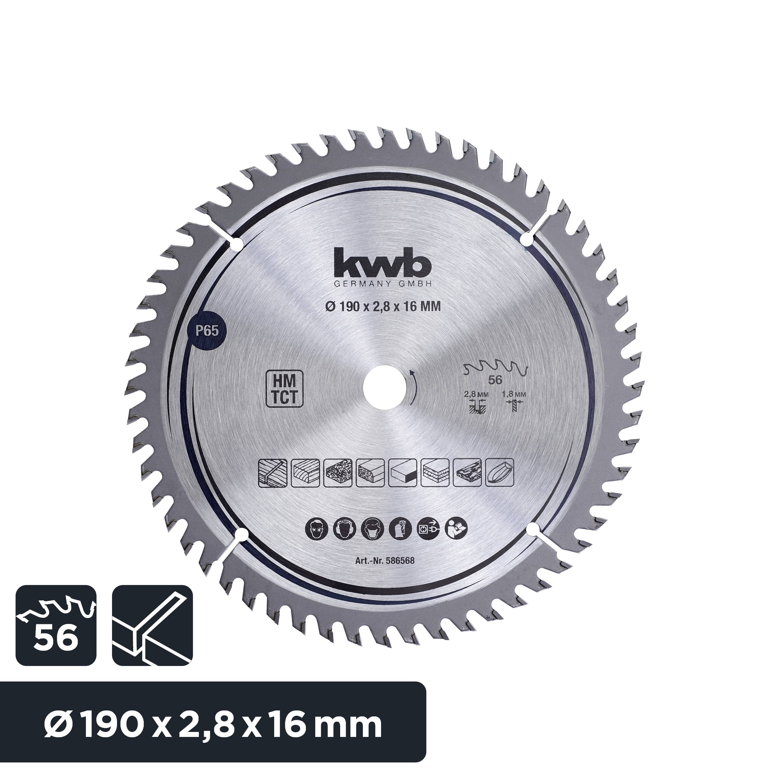 Kwb 586568 Kreissägeblatt 190 x 16mm 1St.