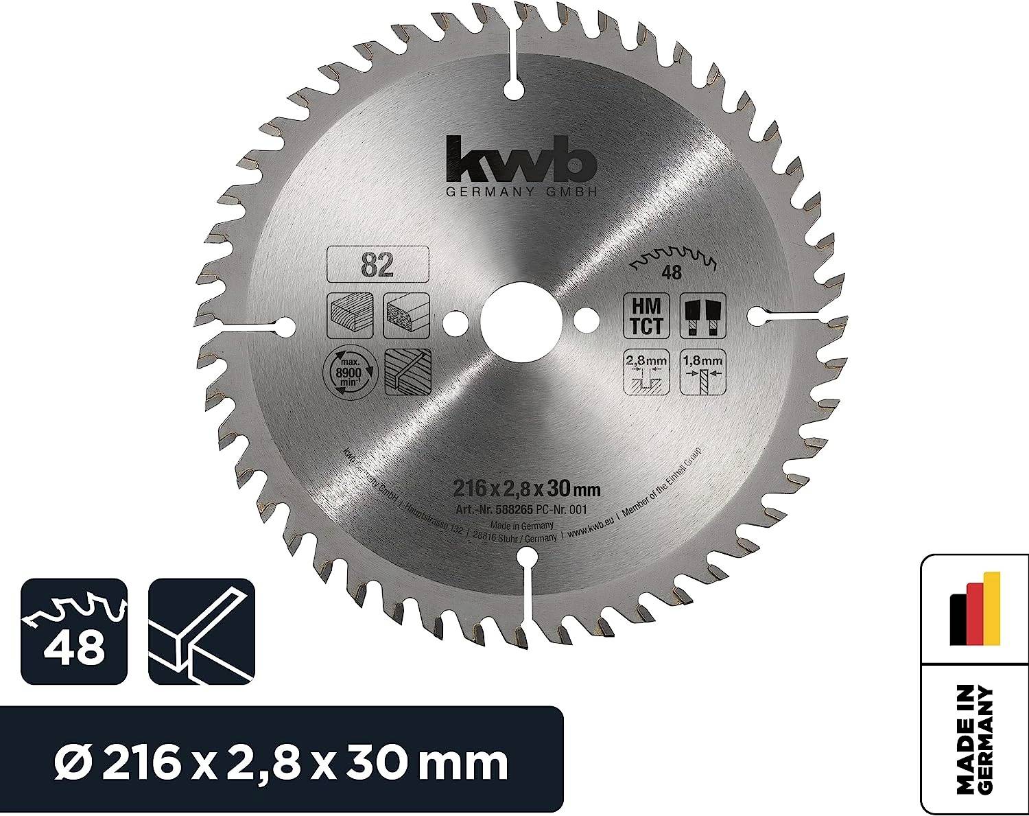 Kwb 588265 Kreissägeblatt 216 x 30mm 1St.