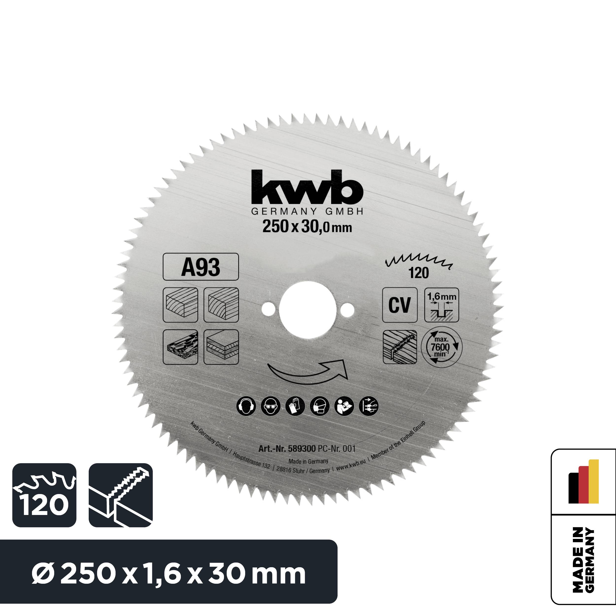 Kwb 589300 Kreissägeblatt 250 x 30mm 1St.