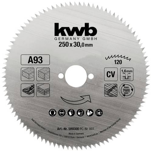 Kwb 589300 Kreissägeblatt 250 x 30 mm 1 St.