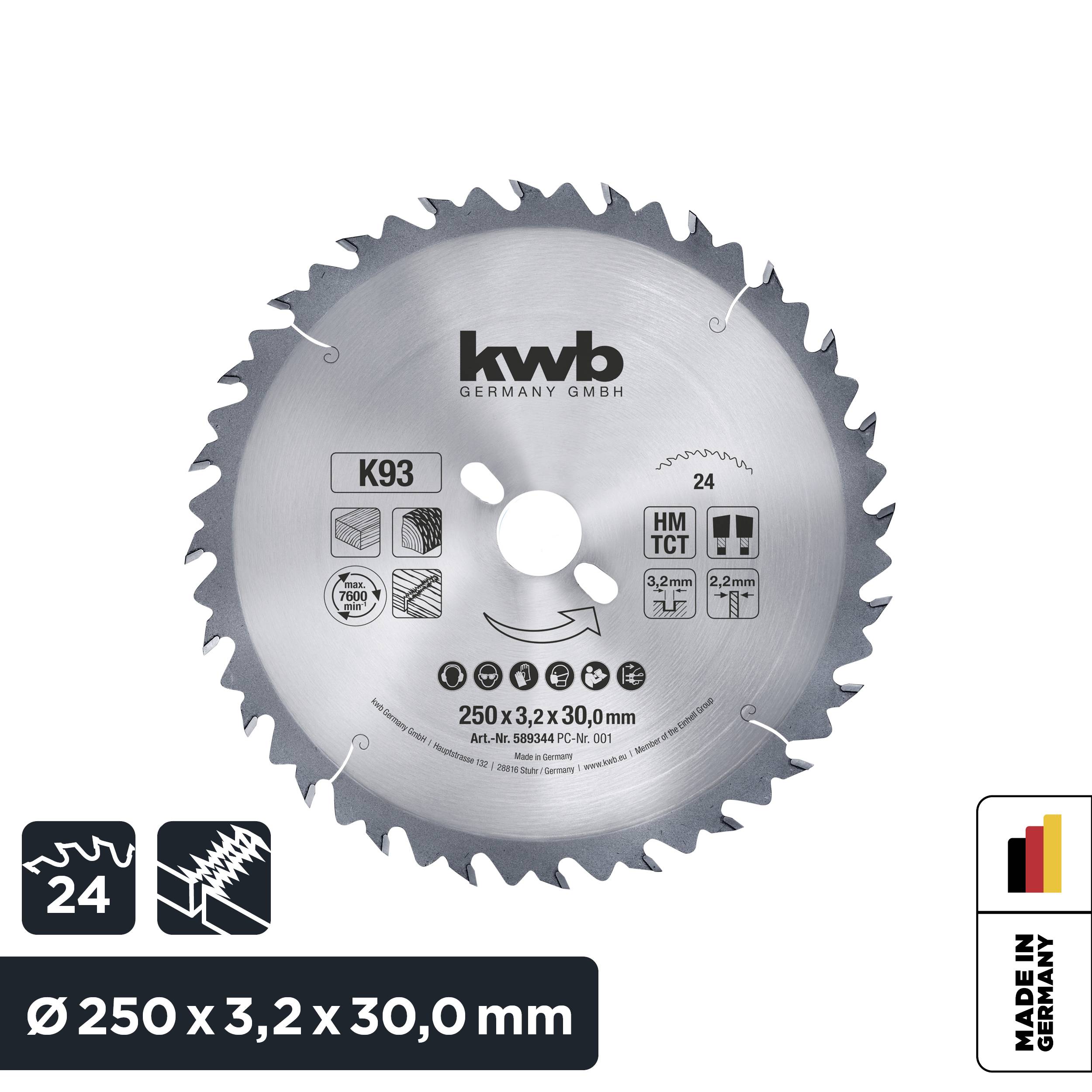 Kwb 589344 Kreissägeblatt 250 x 30mm 1St.