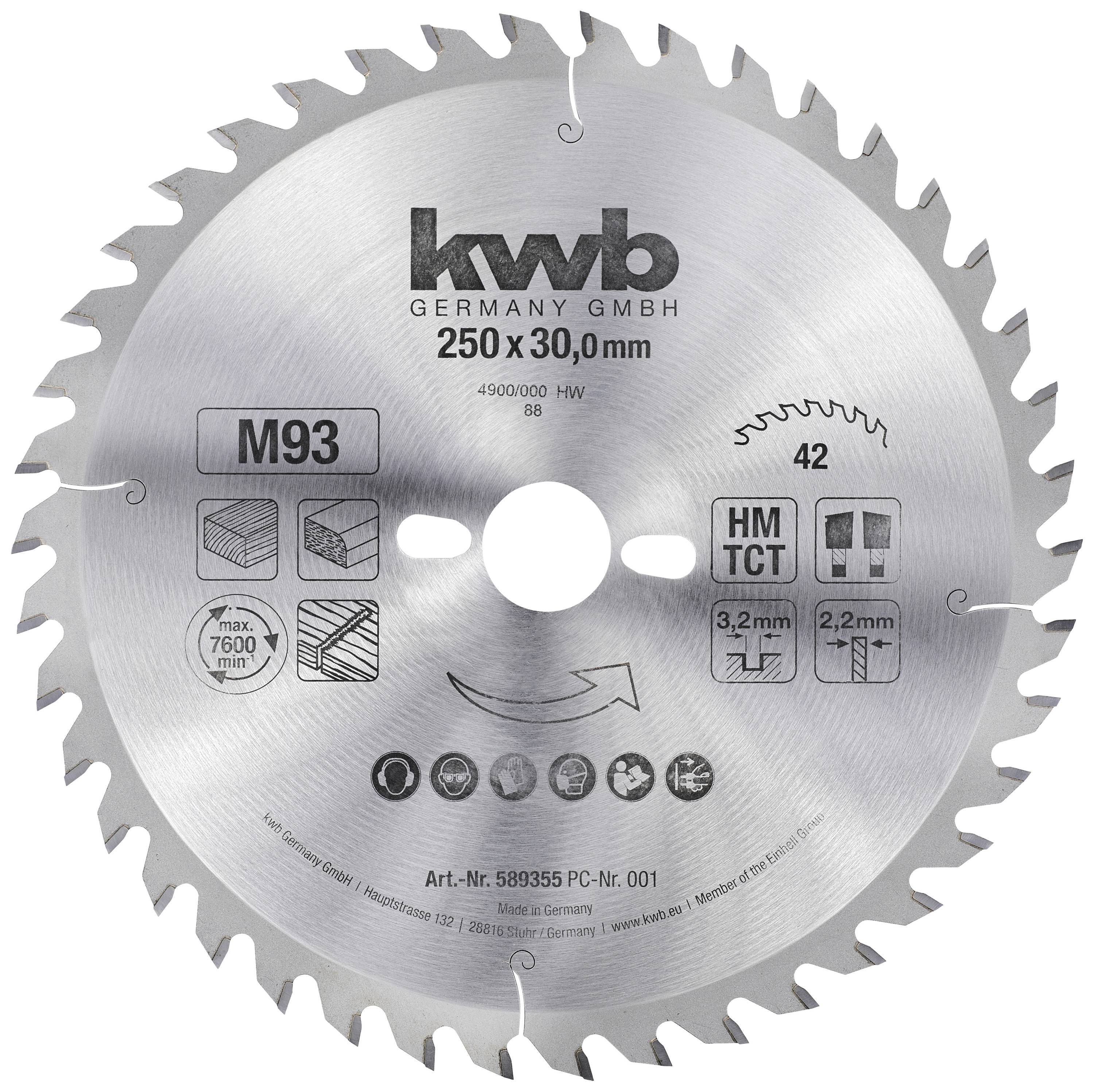 Kwb 589355 Kreissägeblatt 250 x 30 mm 1 St.