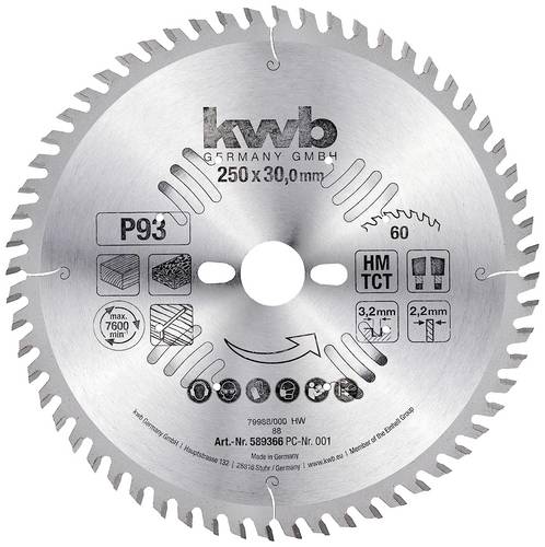 Kwb 589366 Kreissägeblatt 250 x 30 mm 1 St.