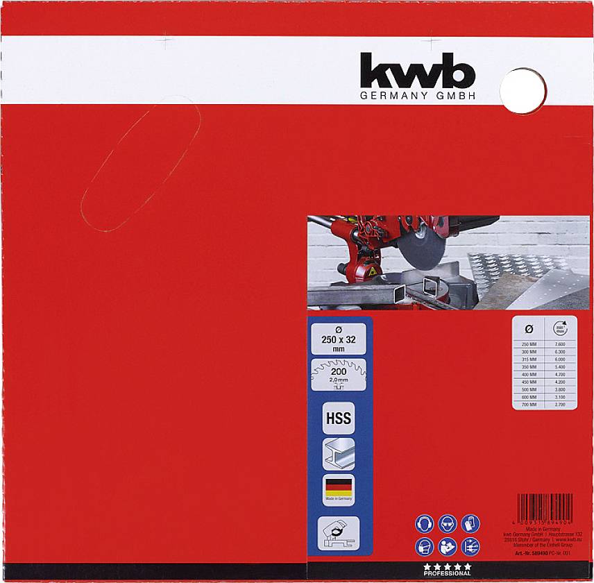 Kwb 589490 Kreissägeblatt 250 x 30mm 1St.