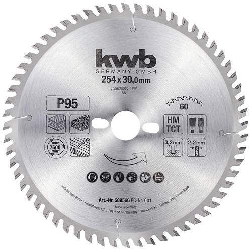 Kwb 589566 Kreissägeblatt 254 x 30 mm 1 St.