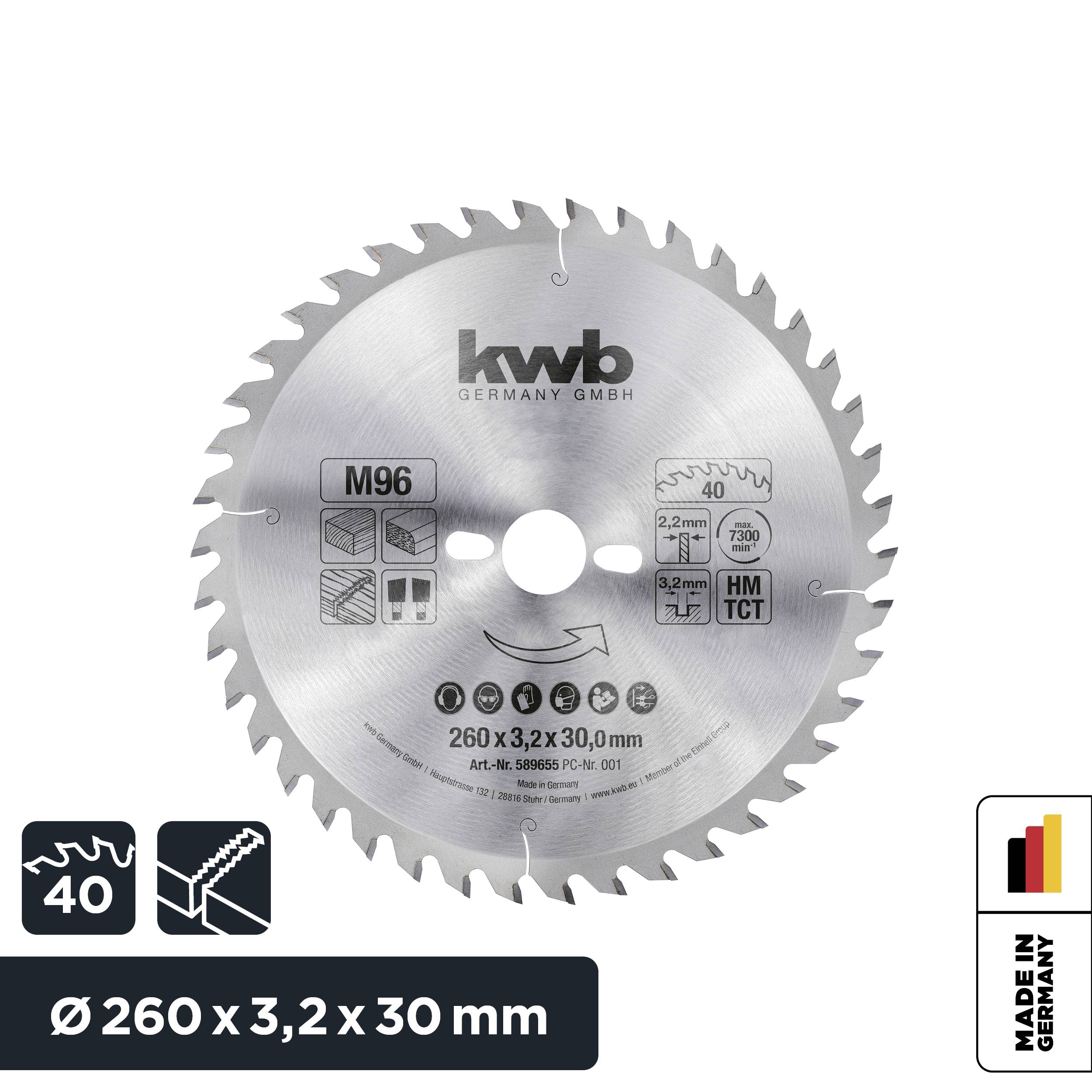 Kwb 589655 Kreissägeblatt 260 x 30mm 1St.