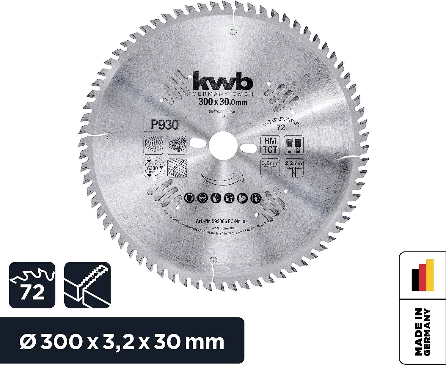 Kwb 593066 Kreissägeblatt 300 x 30mm 1St.