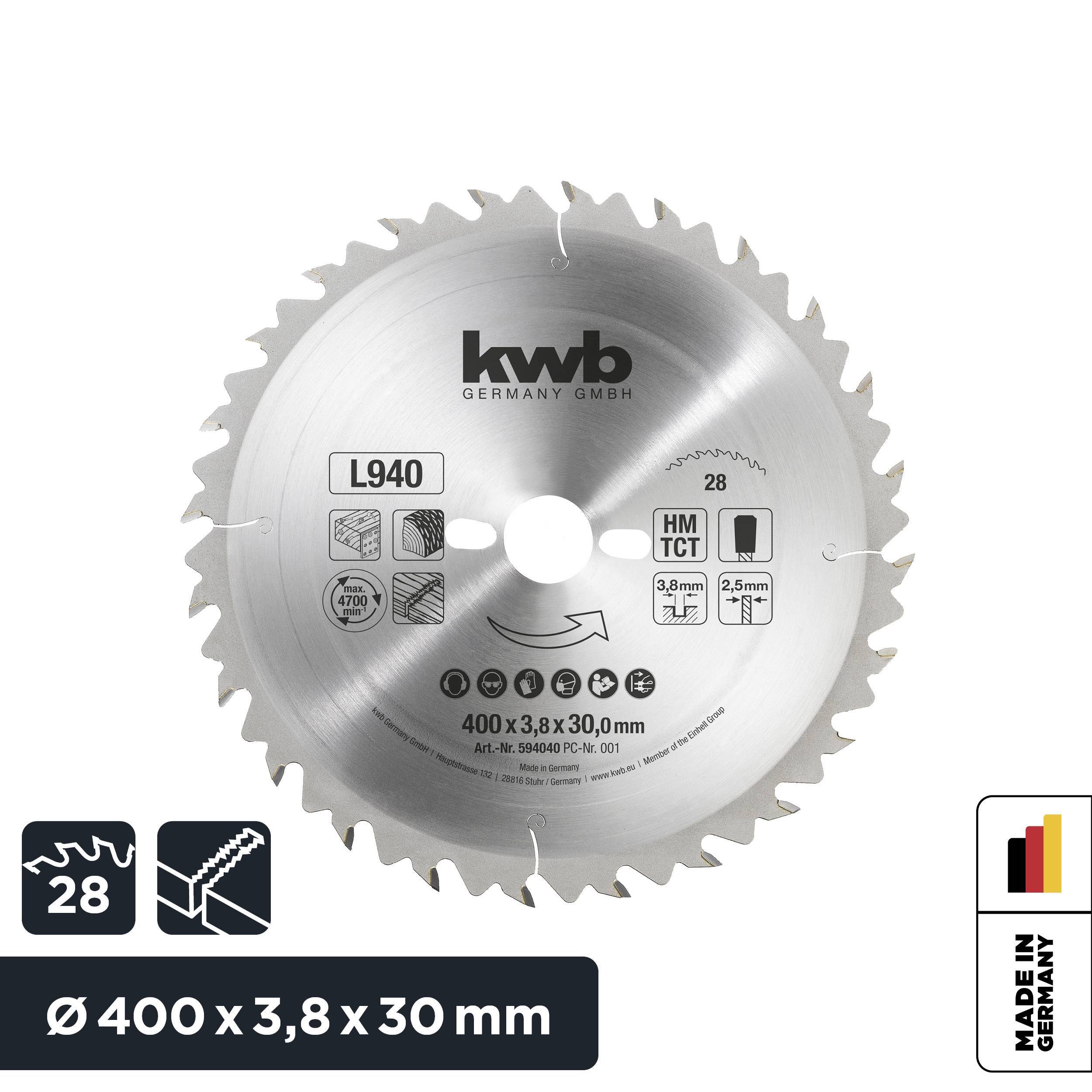 Kwb 594040 Kreissägeblatt 400 x 30mm 1St.