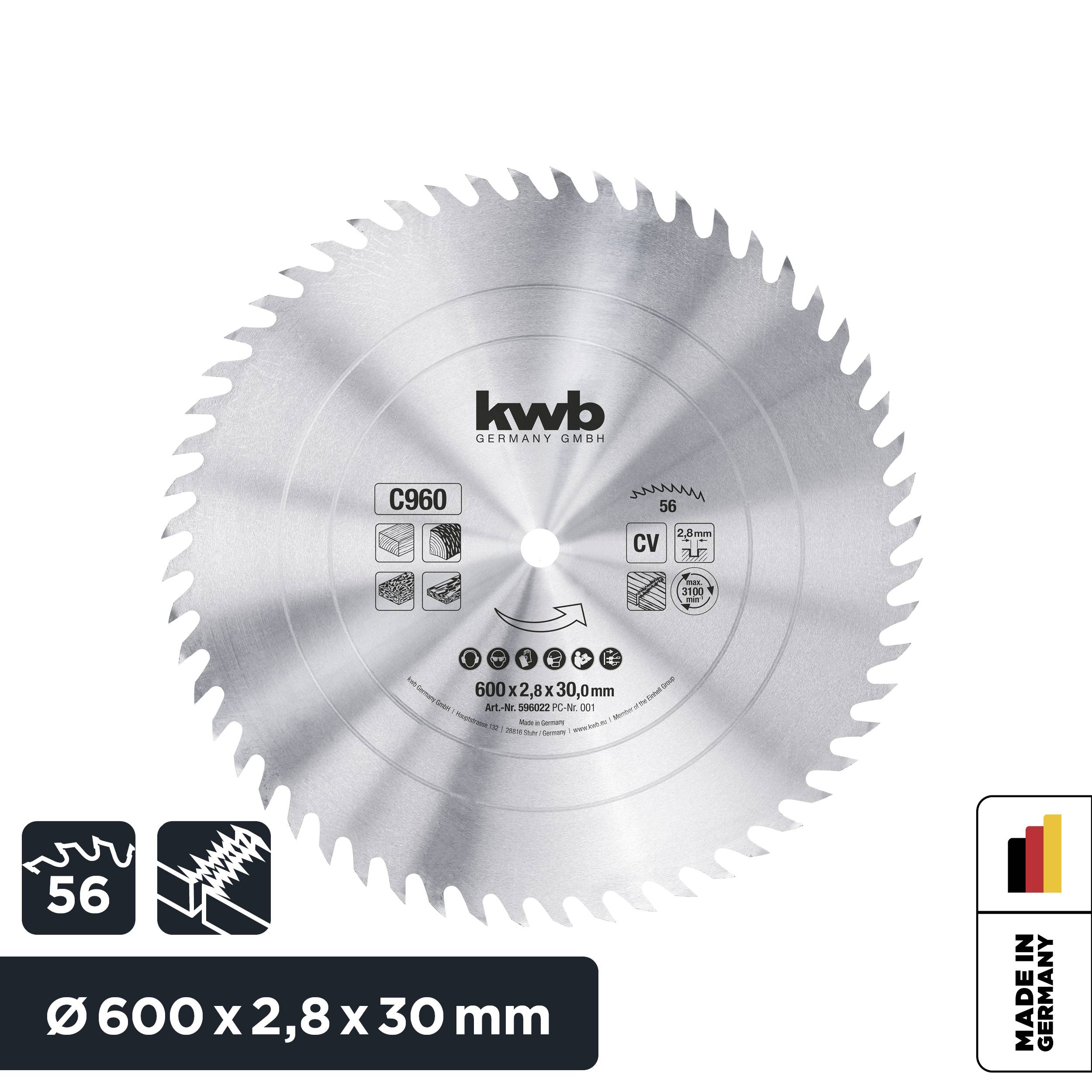 Kwb 596022 Kreissägeblatt 600 x 30mm 1St.