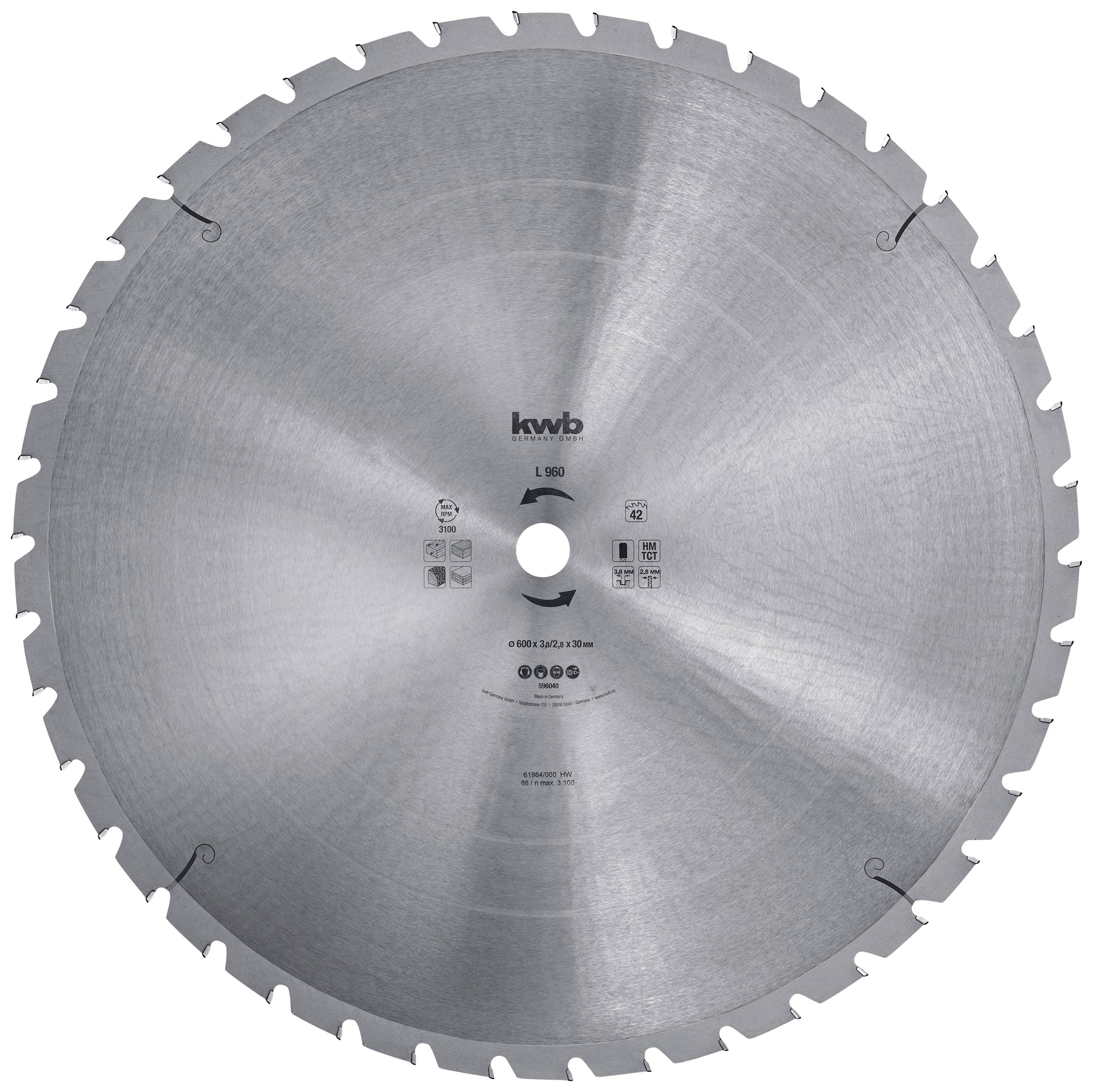 Kwb 596040 Kreissägeblatt 600 x 30mm 1St.