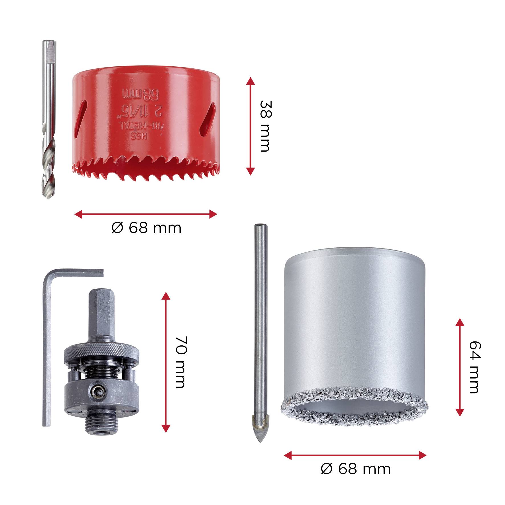Kwb 599290 Lochsägen-Set 6teilig 68mm 1St.