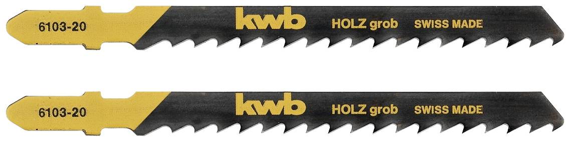 Kwb 610320 Stichsägeblätter, Holzbearbeitung, spezieller Einstichzahn, HCS, 2 x grob 2St.