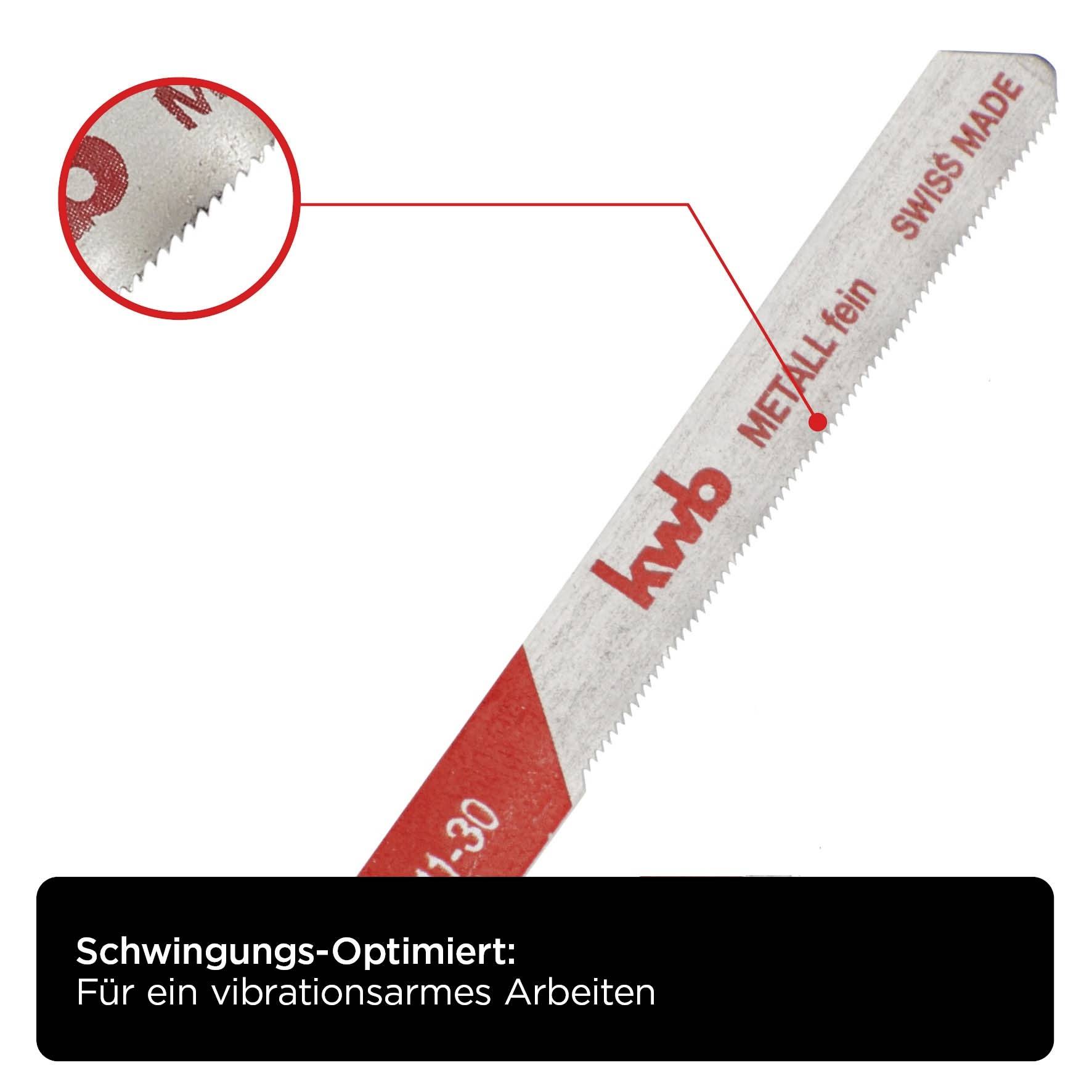 Kwb 611130 Stichsägeblätter, Metallbearbeitung, HSS, 2 x fein 2St.