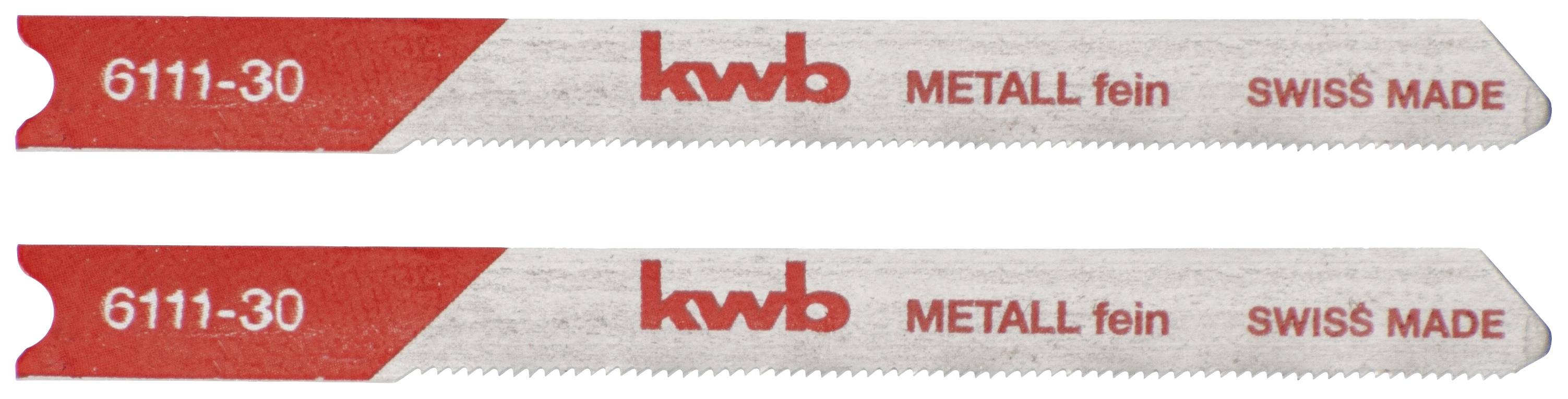 Kwb 611130 Stichsägeblätter, Metallbearbeitung, HSS, 2 x fein 2 St.