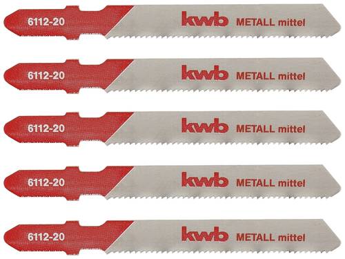 Kwb 611225 Stichsägeblätter, Metallbearbeitung, HSS, 5 x mittel 5St.