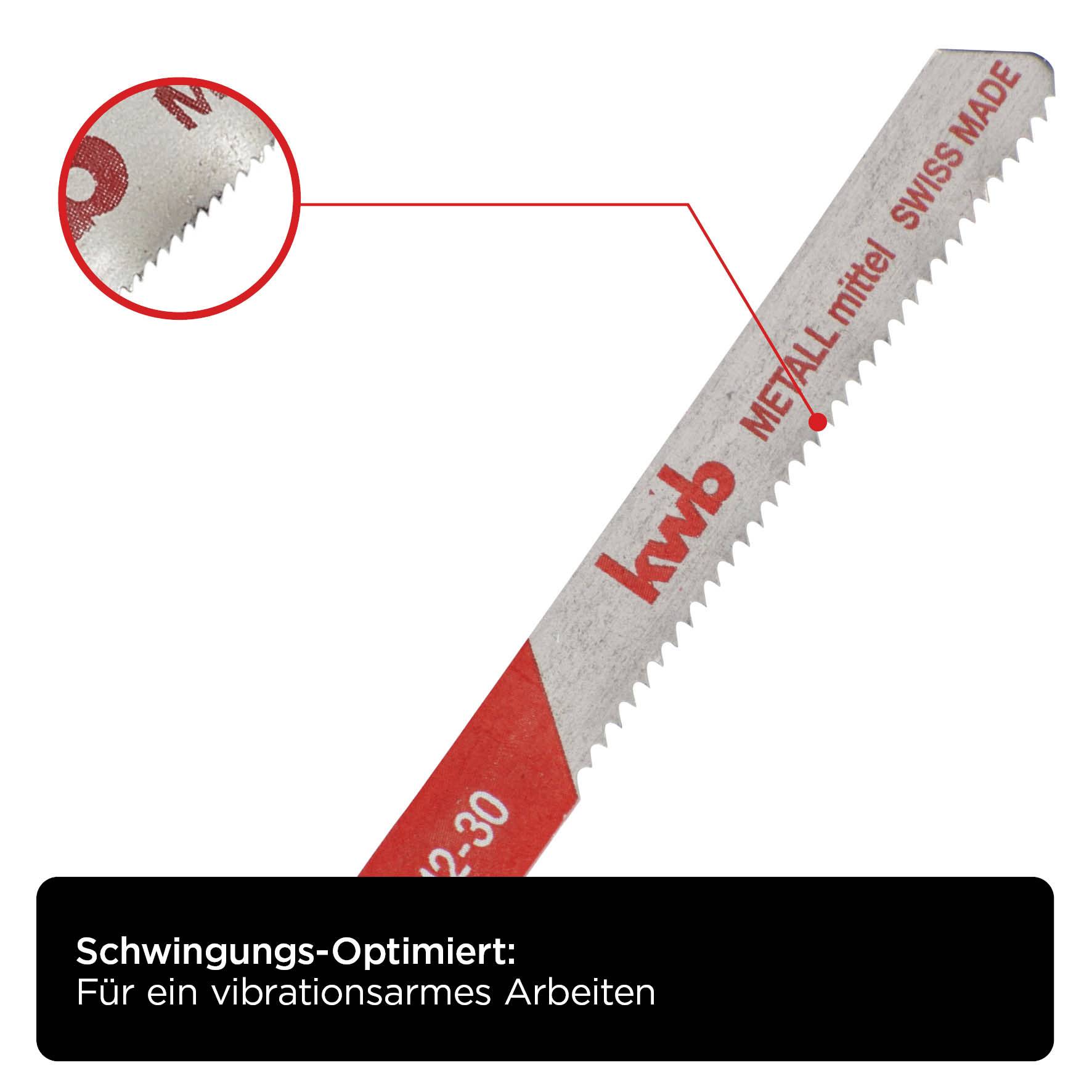 Kwb 611230 Stichsägeblätter, Metallbearbeitung, HSS, 2 x mittel 2St.