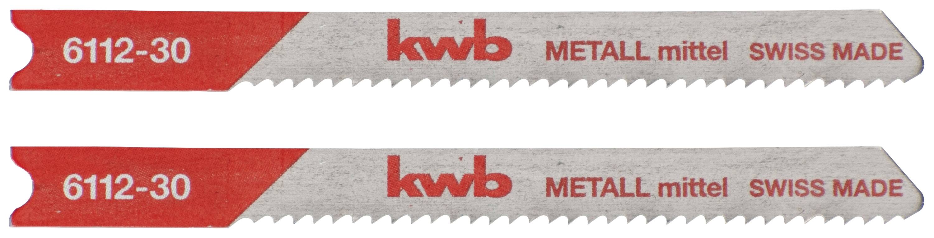 Kwb 611230 Stichsägeblätter, Metallbearbeitung, HSS, 2 x mittel 2St.
