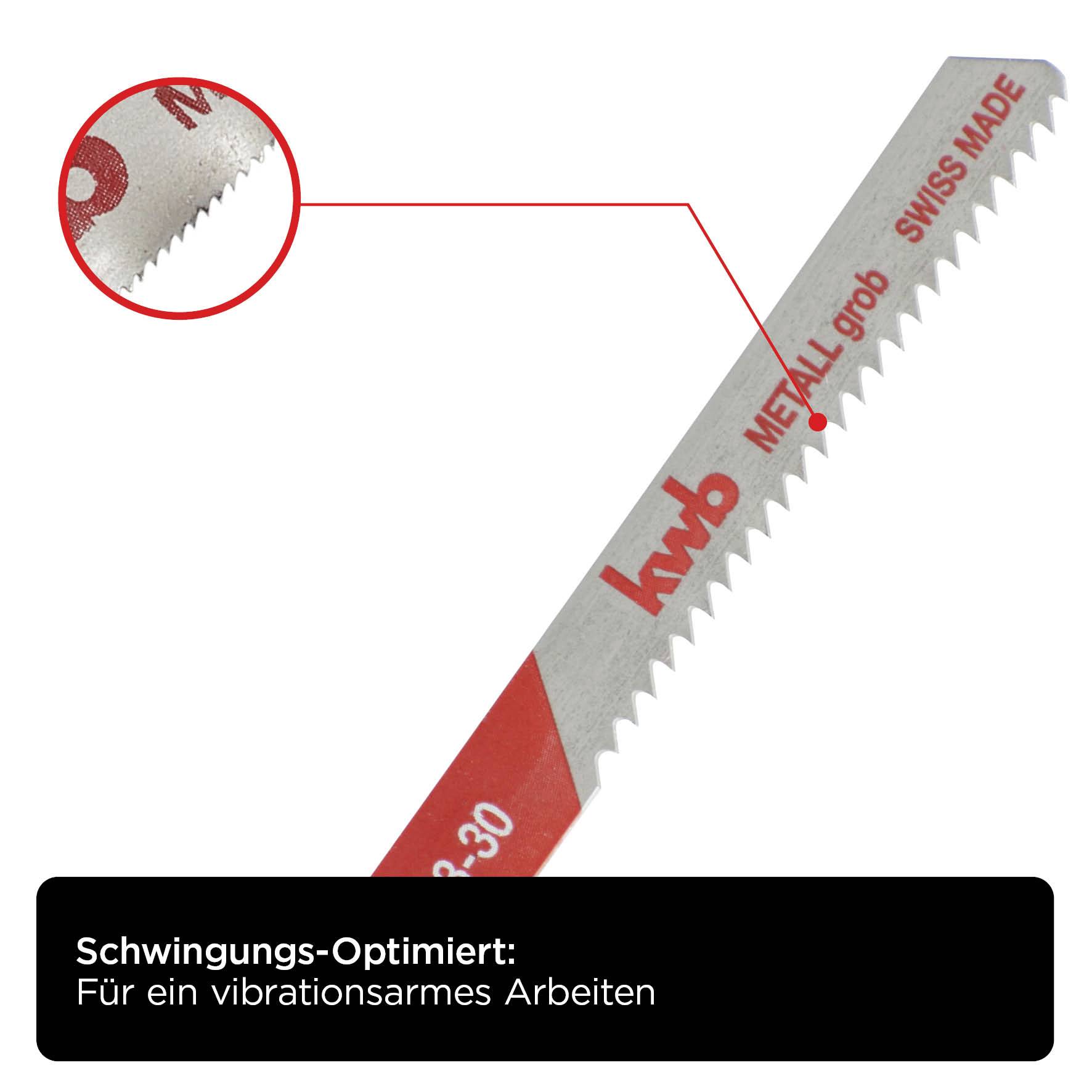 Kwb 611330 Stichsägeblätter, Metallbearbeitung, HSS, 2 x grob 2St.